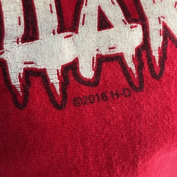 Harley Davidson red long sleeve Christmas tee - Picture 8 of 9